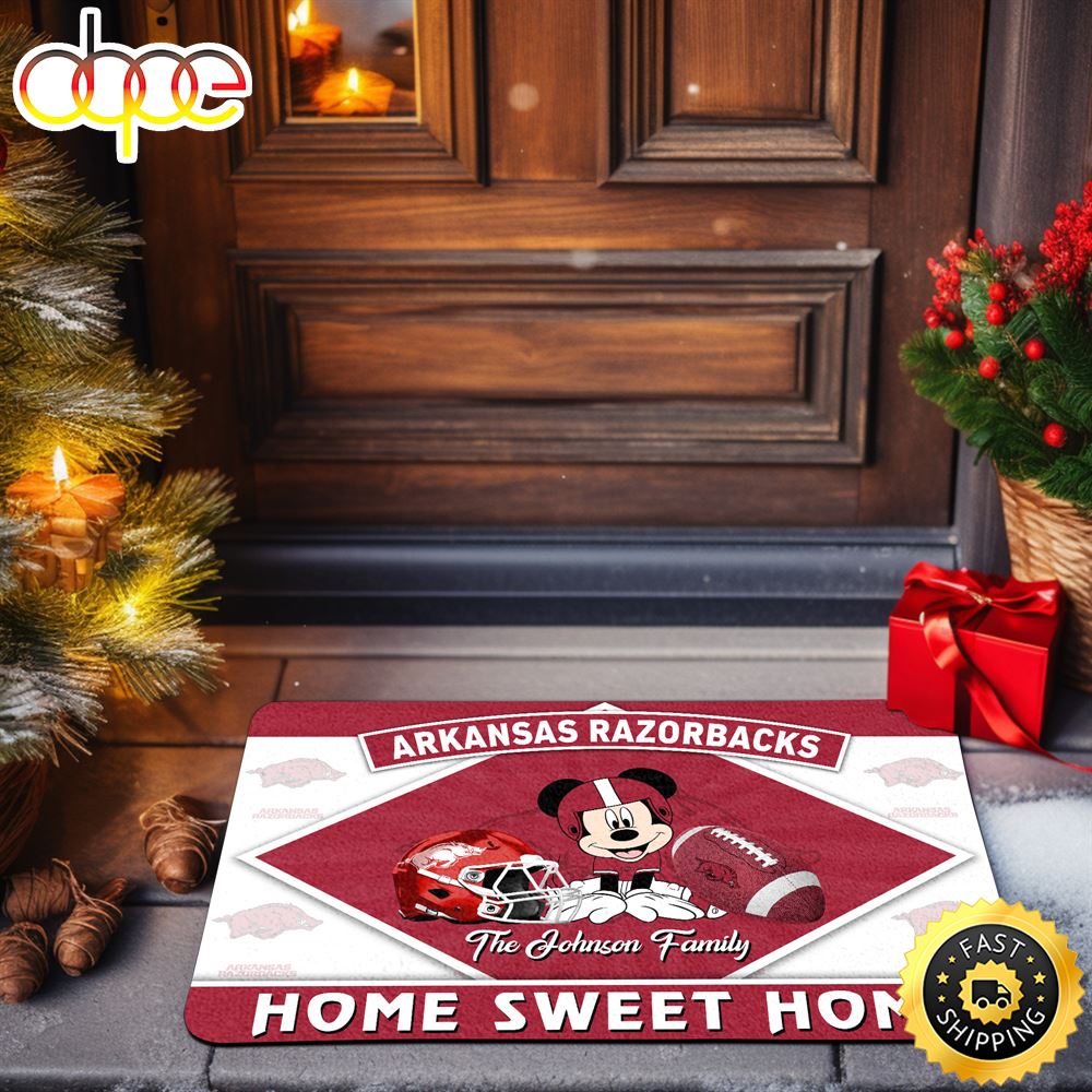 Arkansas_Razorbacks_Doormat_Custom_Your_Family_Name_Sport_Team_And_MK_Doormat_FootBall_Fan_Gifts_EHIVM-52722_-_ArtsyWoodsy.Com_pngbjf