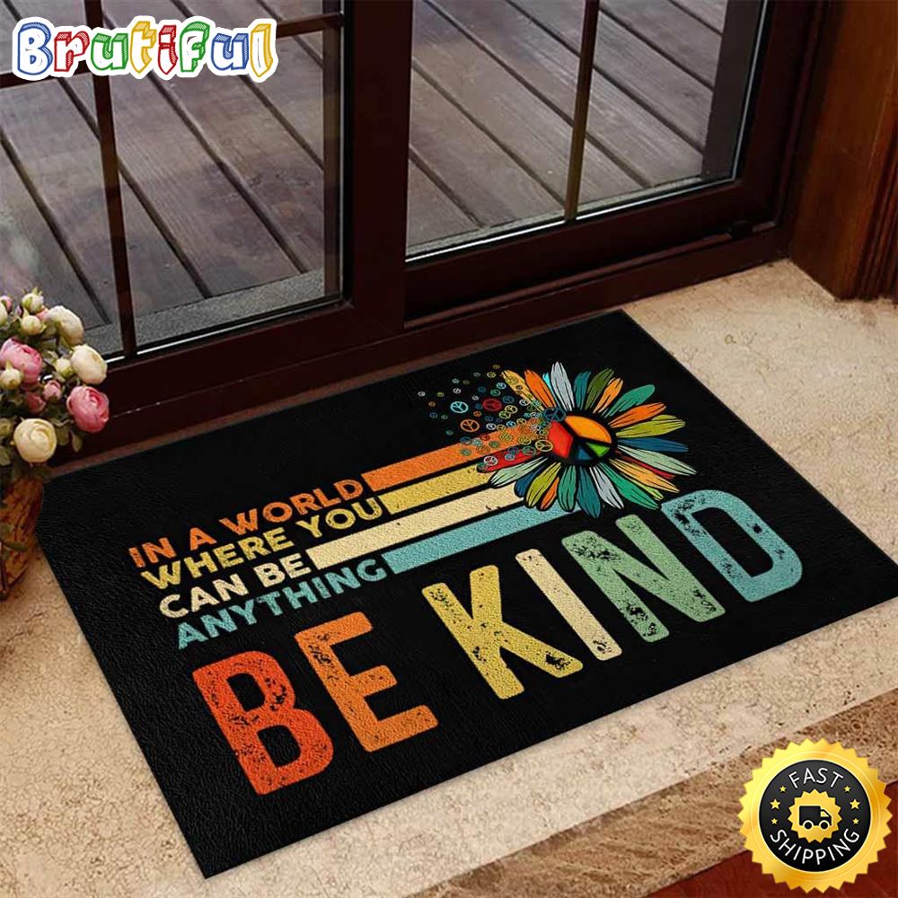 Be_Anything_Be_Kind_Hippie_Sunflower_Peace_Sign_Doormat_w1znz2