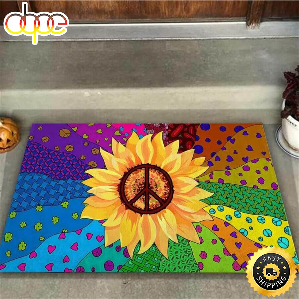 Happy_Sunflower_Hippie_Pattern_Colorful_Doormat_uwf0qd