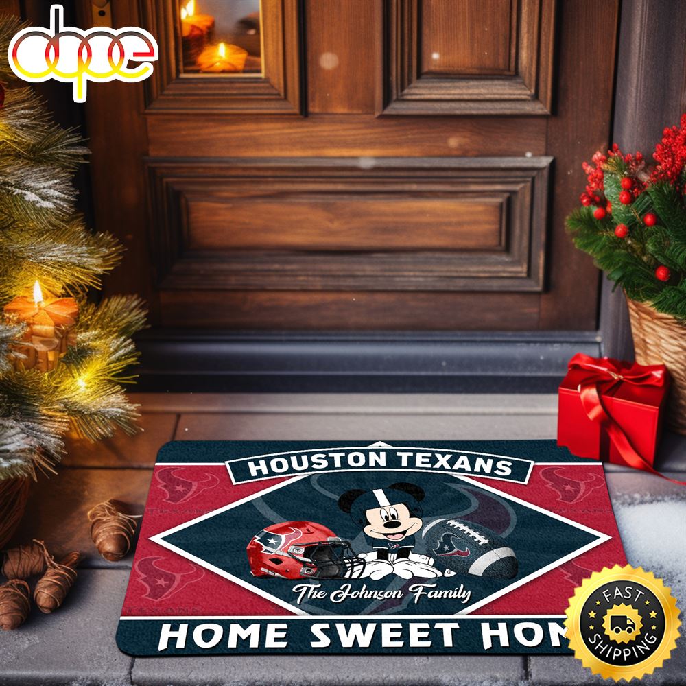 Houston_Texans_Doormat_Custom_Your_Family_Name_Sport_Team_And_Mickey_Mouse_NFL_Doormat_xetrrb