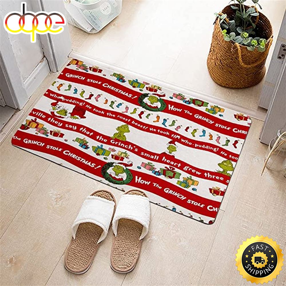 How_The_Grinch_Stole_Christmas_Pattern_Grinch_Doormat_Christmas_Area_Rug