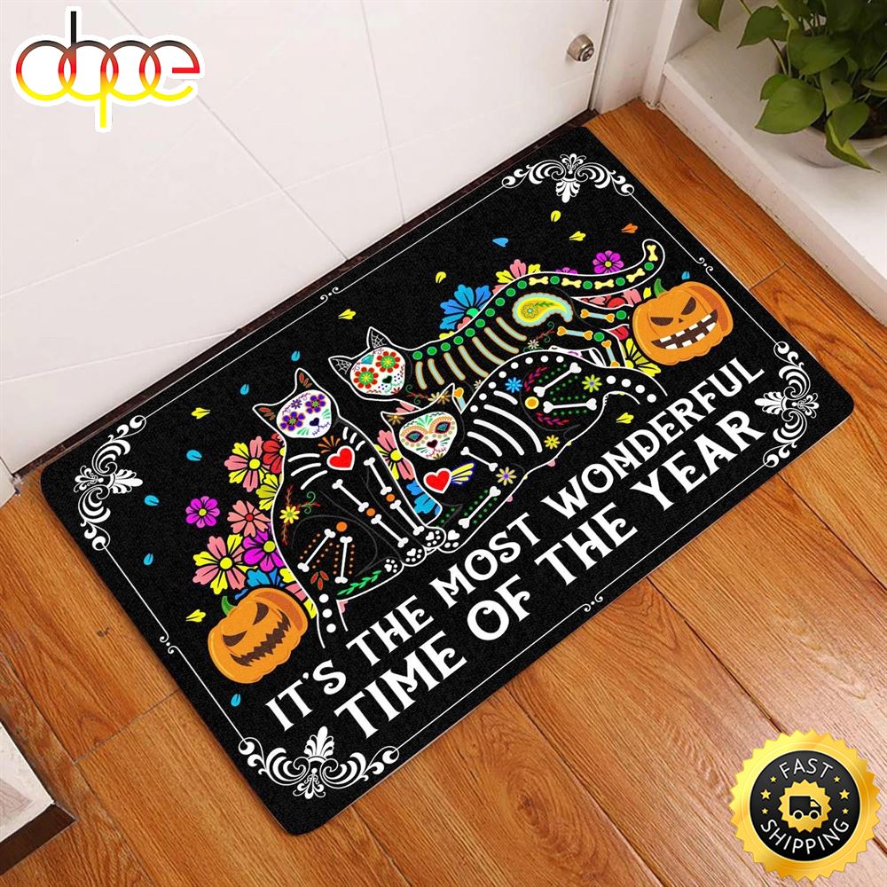 It_Is_The_Most_Wonderful_Time_Hippie_Animals_On_Halloween_Doormat_nhlla2