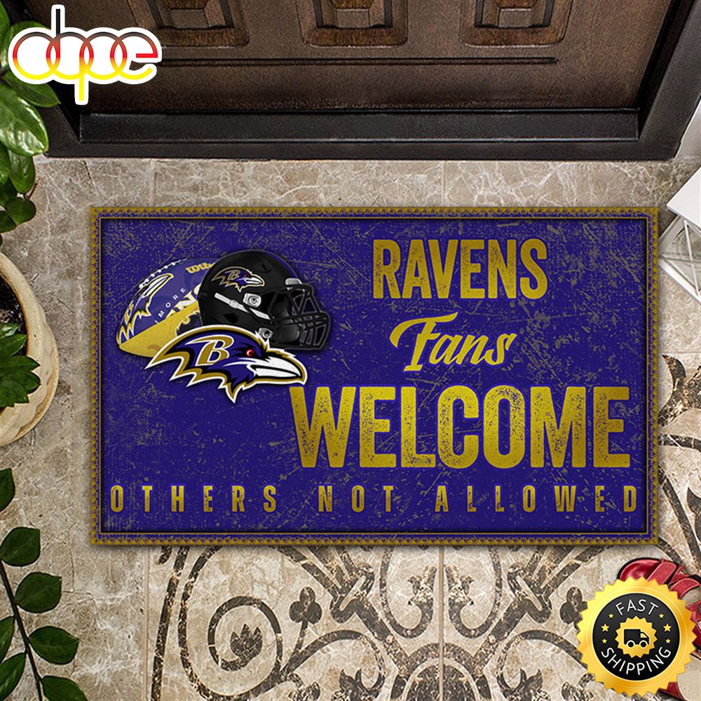 NFL Baltimore Ravens Fans Welcome All Over Print 3d Doormats -