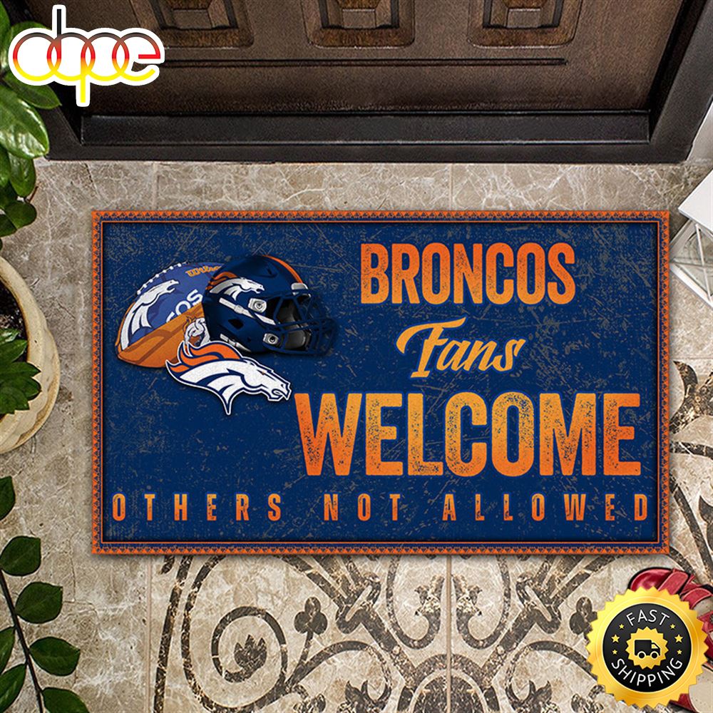 NFL Denver Broncos Fans Welcome All Over Print 3d Doormats -