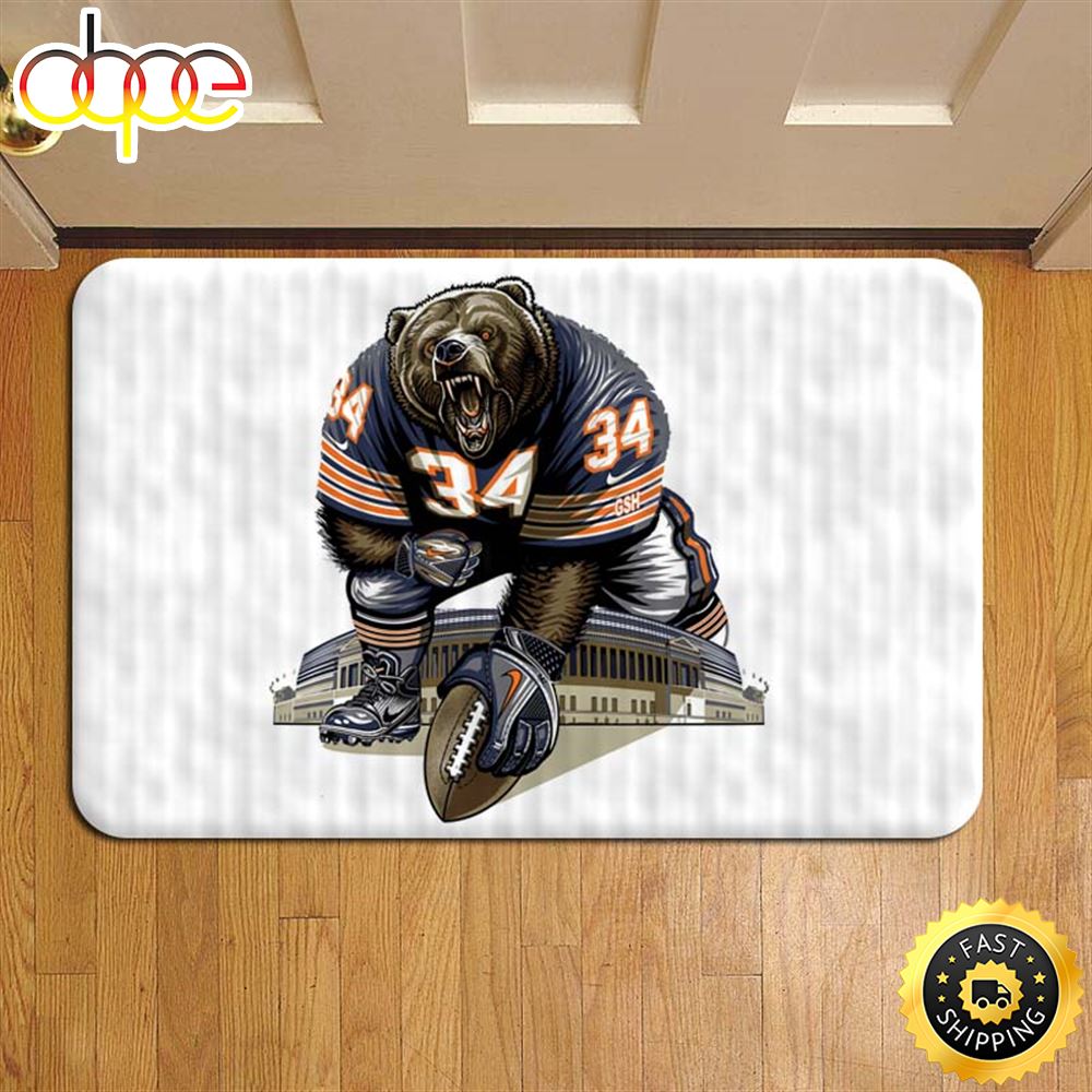 NFL_Football_Chicago_Bears_NFL_Football_Door_Mat_Foot_Rug_Doormat_Steps