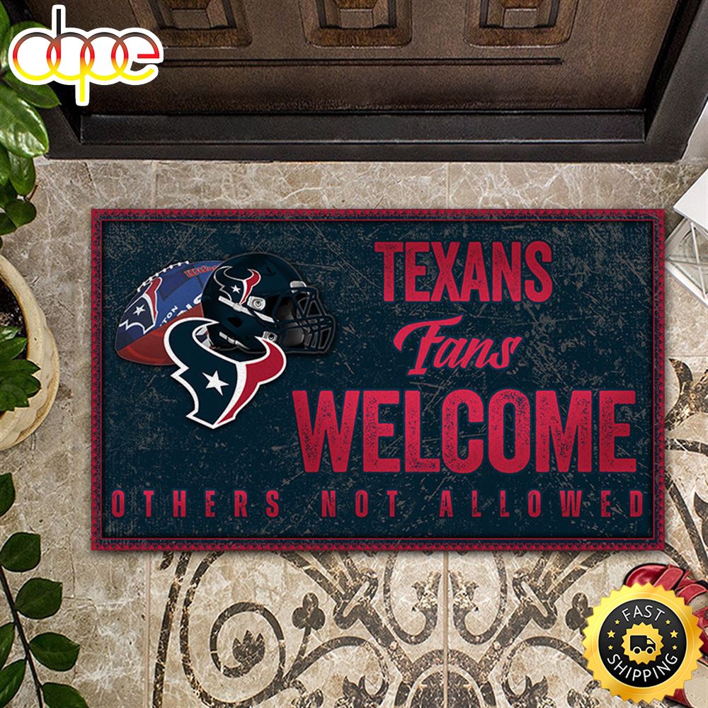 NFL Houston Texans Fans Welcome All Over Print 3d Doormats -