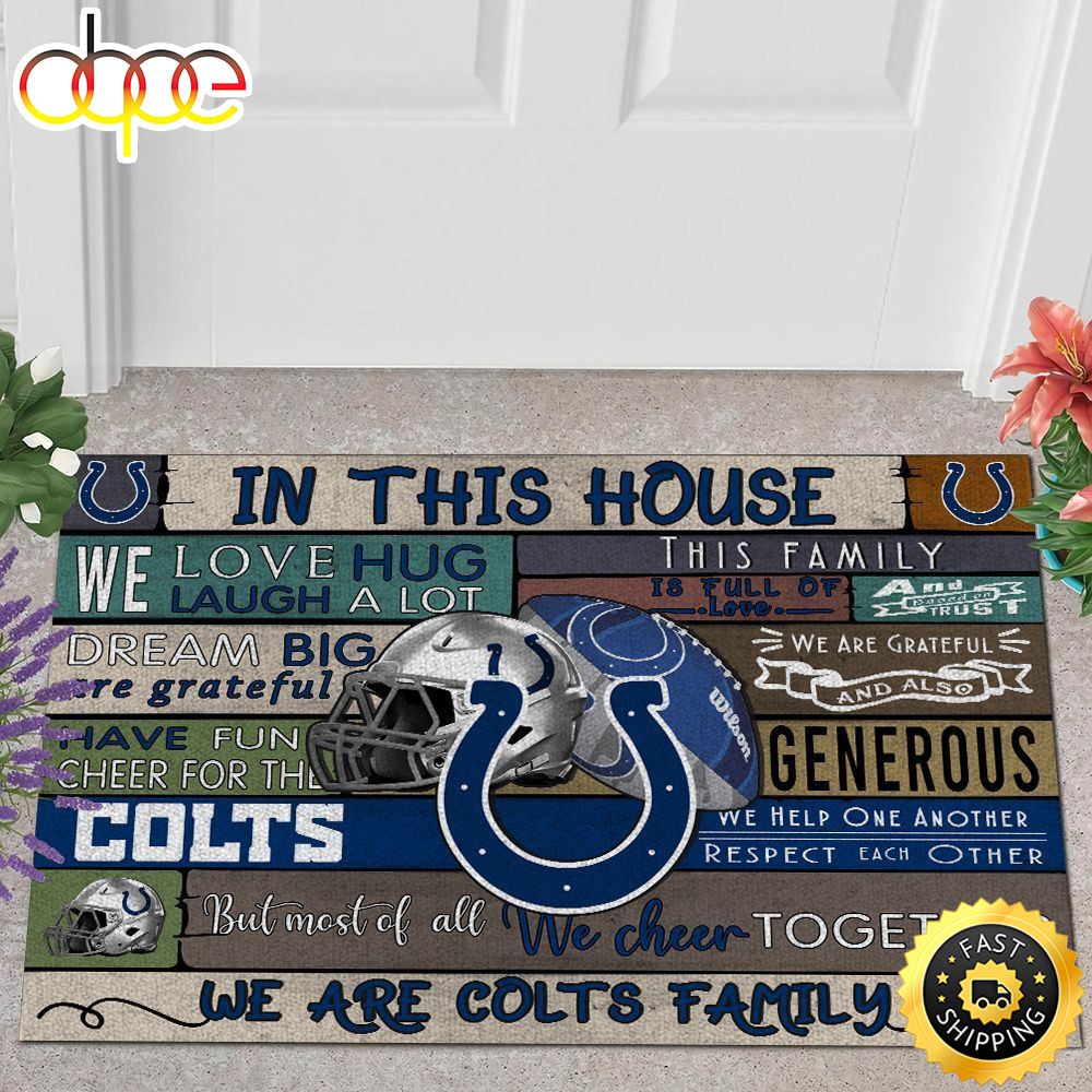 NFL Indianapolis Colts In This House All Over Print 3d Doormats -