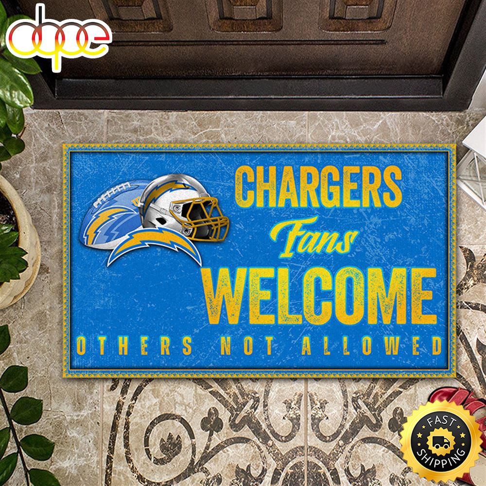 NFL Los Angeles Chargers Fans Welcome All Over Print 3d Doormats -