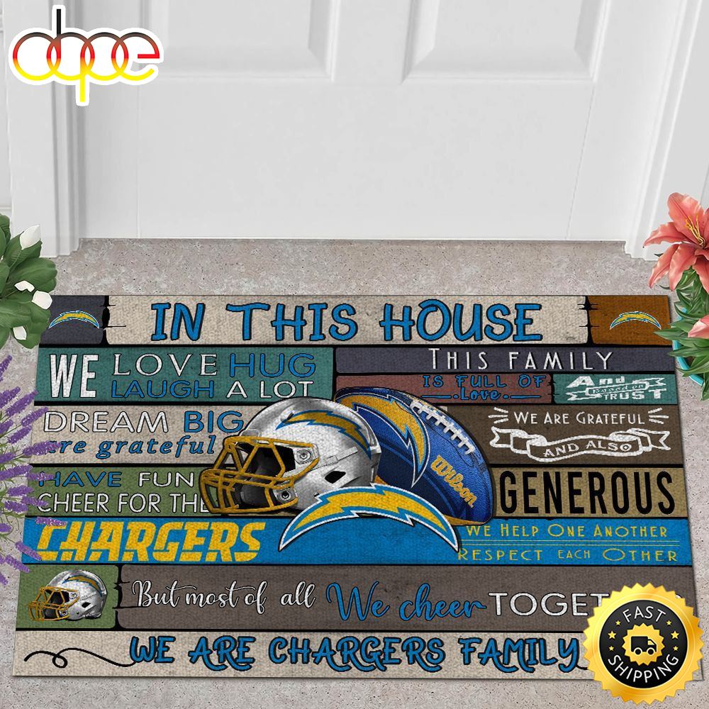 NFL Los Angeles Chargers Quote All Over Print 3d Doormats -