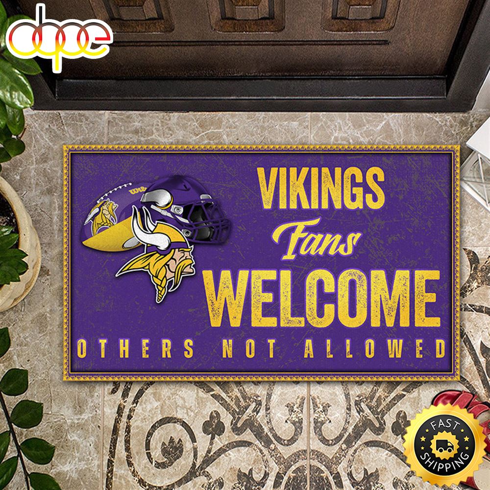 NFL Minnesota Vikings Fans Welcome All Over Print 3d Doormats -