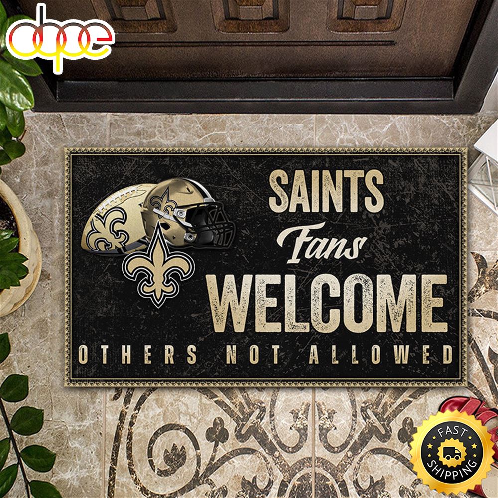 NFL New Orleans Saints Fans Welcome All Over Print 3d Doormats -
