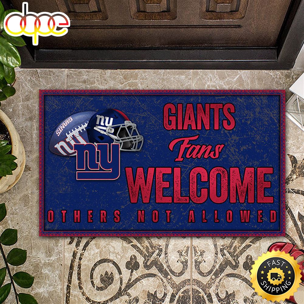 NFL New York Giants Fans Welcome All Over Print 3d Doormats -