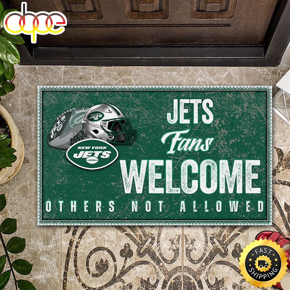 NFL New York Jets Fans Welcome All Over Print 3d Doormats -