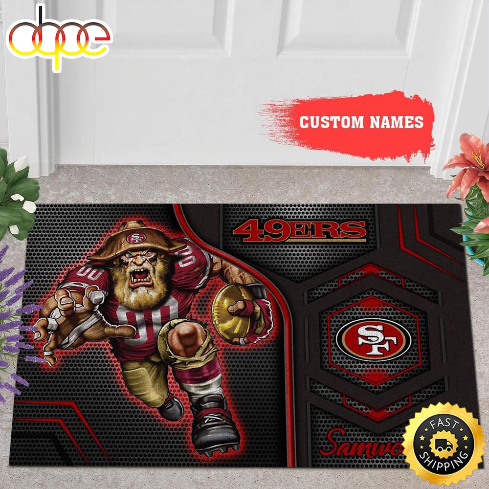 NFL Personalized San Francisco 49ers All Over Print 3d Doormats -