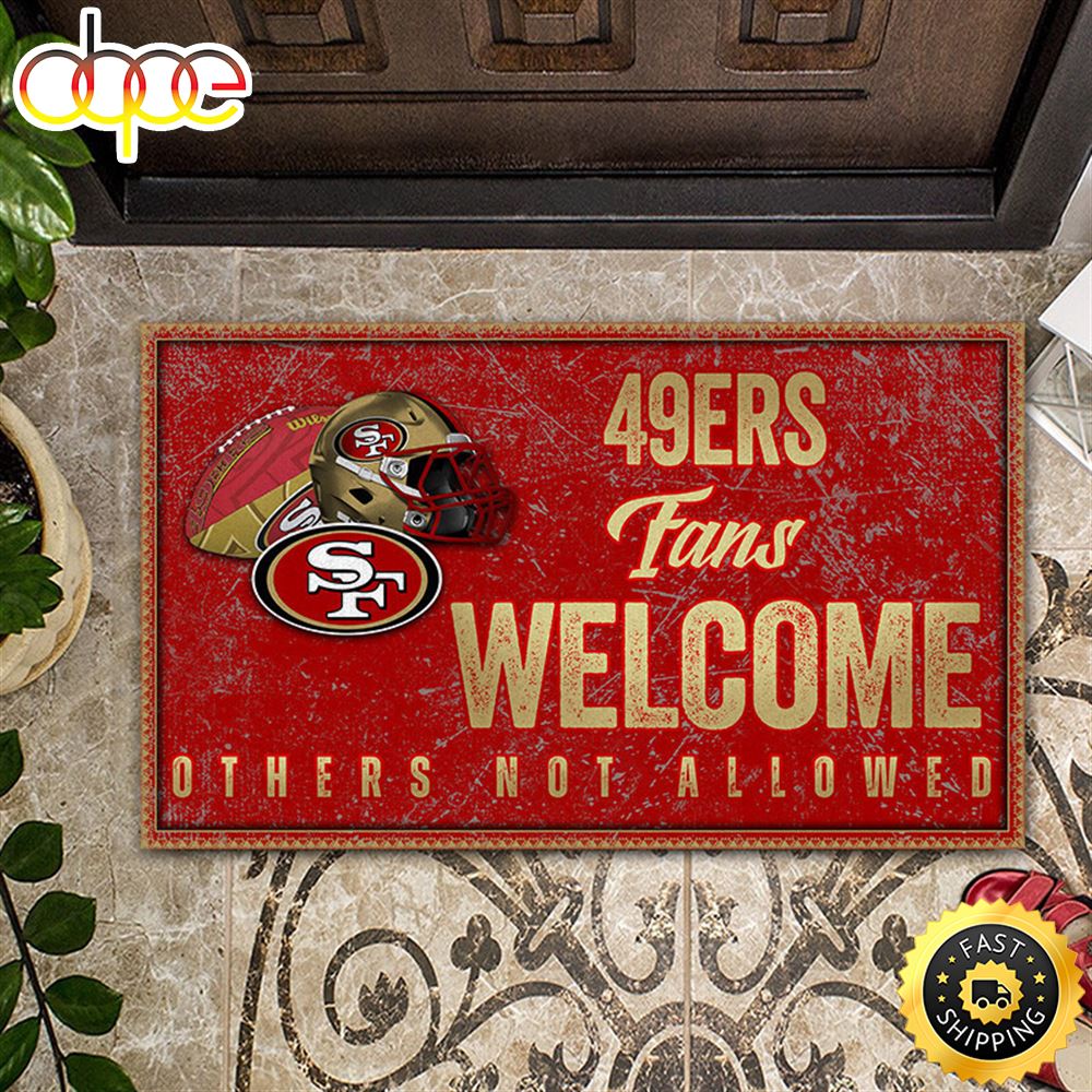 NFL San Francisco 49ers Fans Welcome All Over Print 3d Doormats -