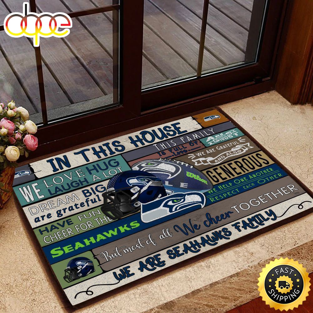 NFL Seattle Seahawks In This House All Over Print 3d Doormats -