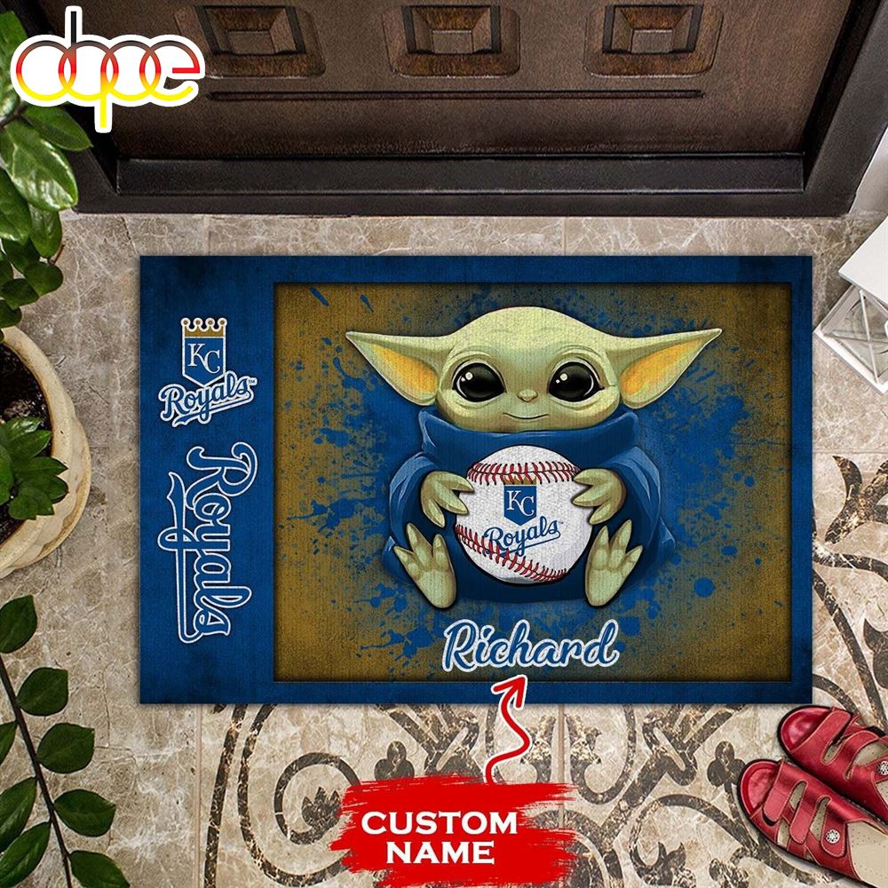 Personalized_Kansas_City_Royals_Baby_Yoda_All_Over_Print_3D_Doormats_emdpxt