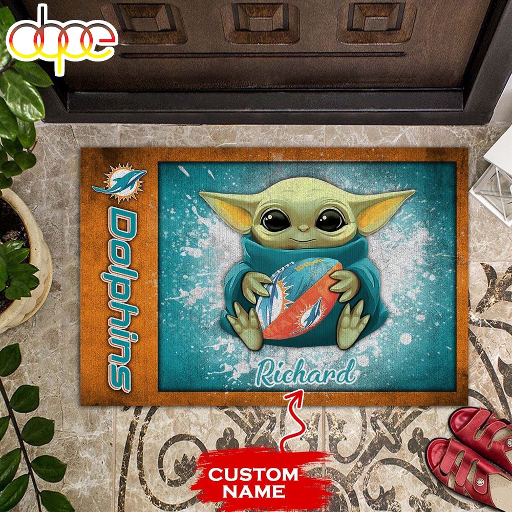 Personalized_Miami_Dolphins_Baby_Yoda_All_Over_Print_3D_Doormats_rxfg3n