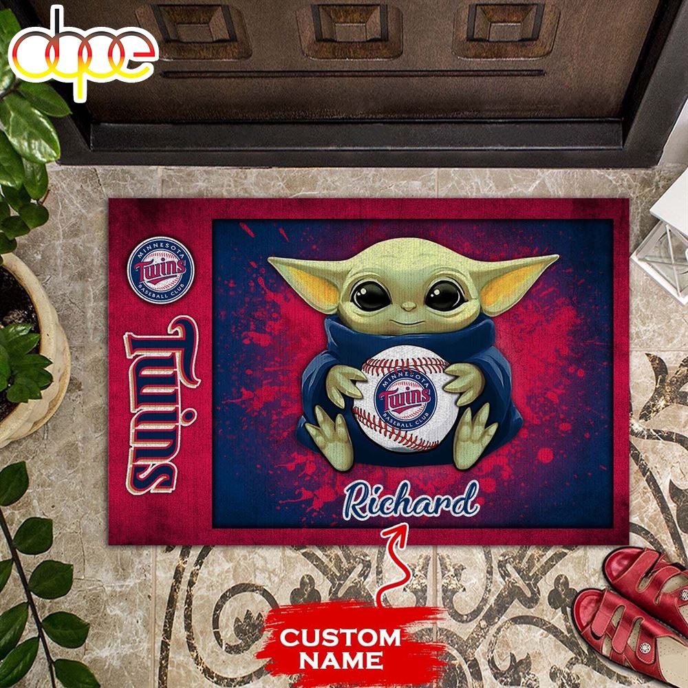 Personalized_Minnesota_Twins_Baby_Yoda_All_Over_Print_3D_Doormats_neuppy