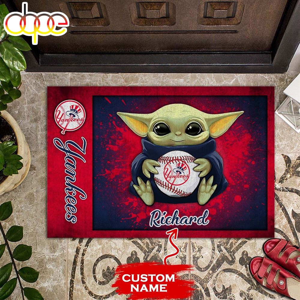 Personalized_New_York_Yankees_Baby_Yoda_All_Over_Print_3D_Doormats_vw4dvx
