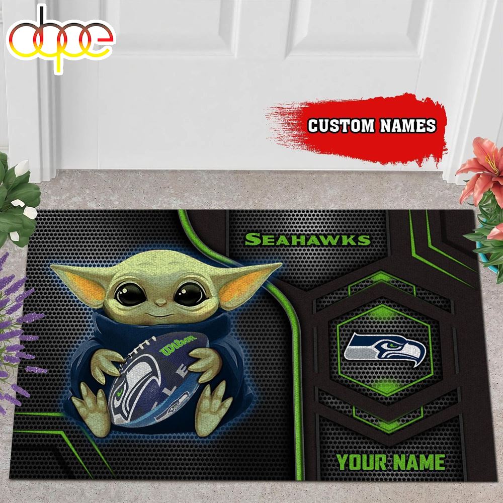 Personalized_Seattle_Seahawks_Baby_Yoda_All_Over_Print_3D_Doormats_klj7k9