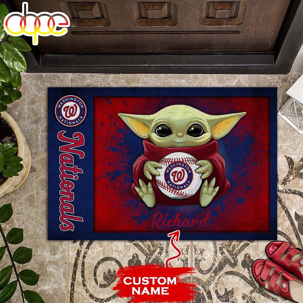Personalized_Washington_Nationals_Baby_Yoda_Holding_Baseball_All_Over_Print_3D_Doormats_kytijy