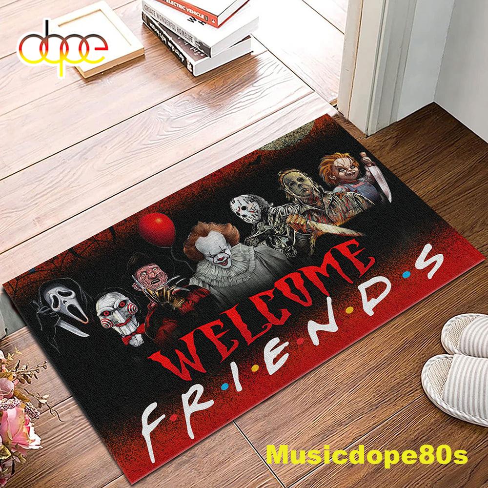 Welcome_Friends_Horror_Characters_Movies_Halloween_2022_Doormat